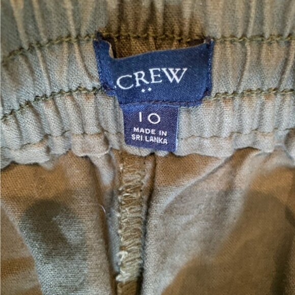 J. CREW FACTORY OLIVE GREEN LINEN DRAWSTRING STRAIGHT ANKLE PANTS - SIZE… - Picture 11 of 14